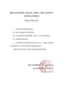 x313洛油线南虹大桥改造工程全过程招标代理服务招标公告